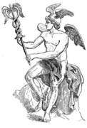Dios y Hermes con caduceo